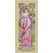 Moet Chandon Pink Gown by Alphonse Mucha Counted Cross Stitch Pattern